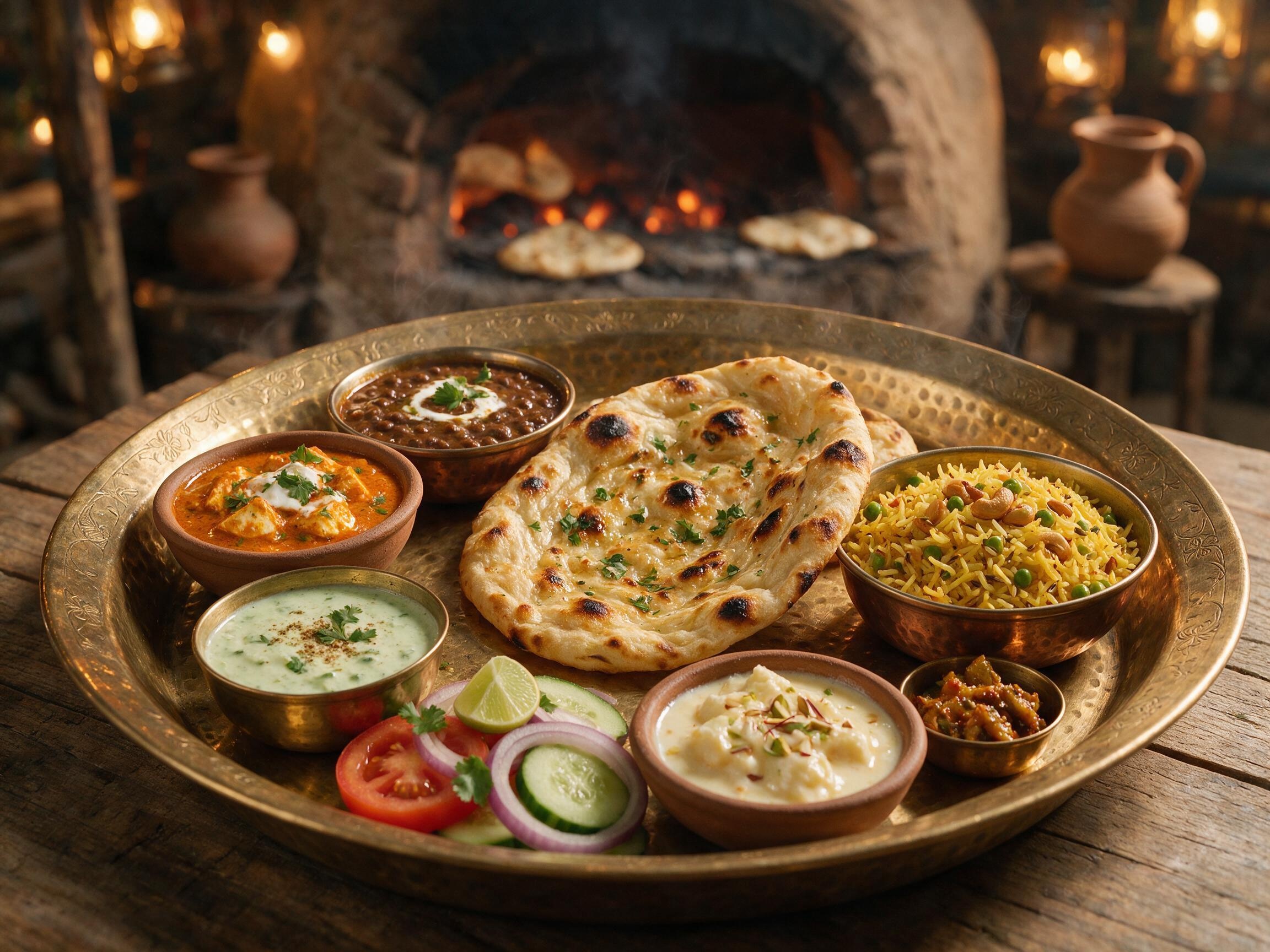 Punjabi thali spread in Pathankot