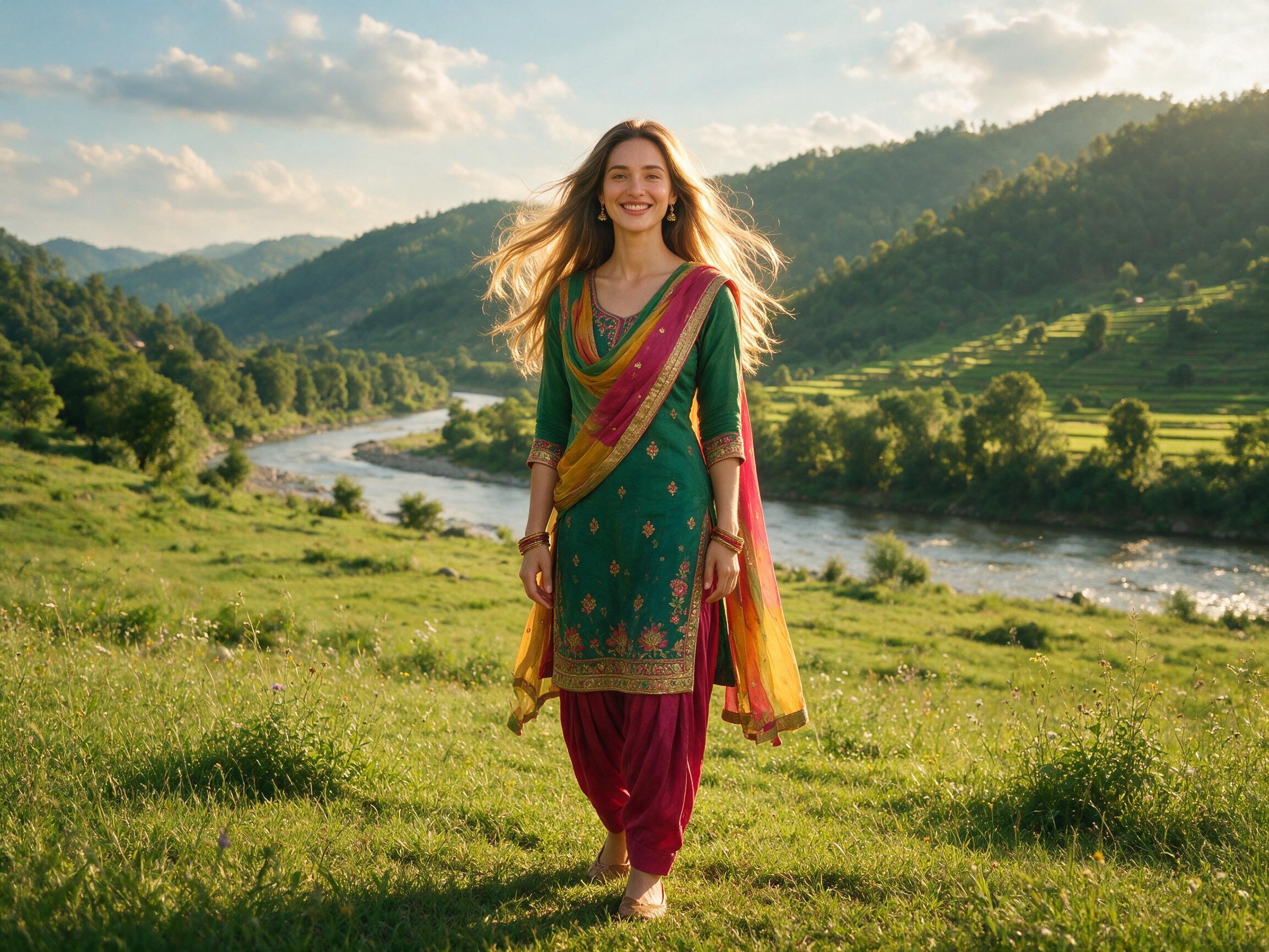Punjabi woman in traditional attire